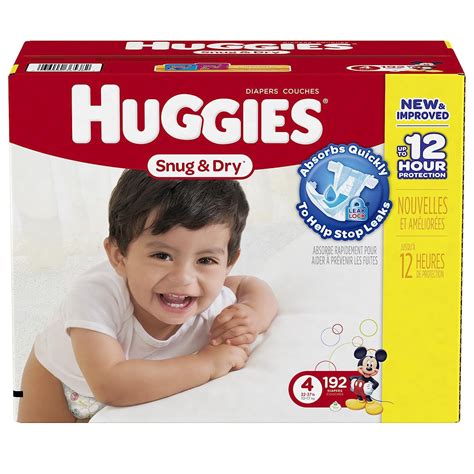 Huggies Snug And Dry Diapers Size 4 Economy Plus Pack