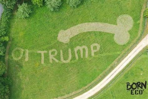Teenager Mows Giant Message Into Lawn For Donald Trump London