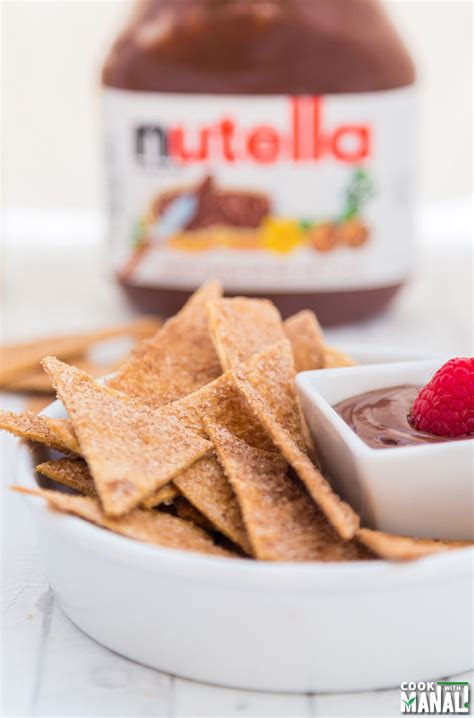 Use a candy thermometer if possible and maintain this temperature throughout the cooking process, otherwise they will cook unevenly. Cinnamon Sugar Tortilla Chips with Nutella Dip - Cook With ...