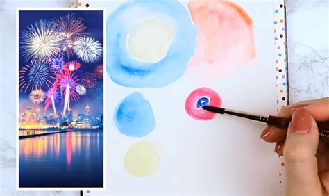 Watercolor Ideas Painting Fireworks With The Watercolor Resist