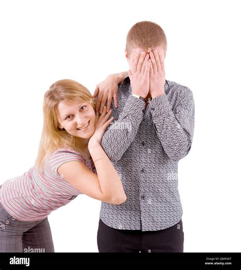 Hide Face Couple Hi Res Stock Photography And Images Alamy