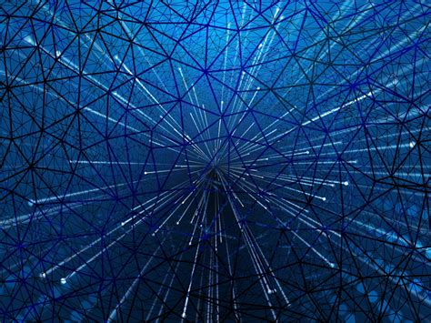 Desktop Wallpaper Blue Structure Threads Abstract Hd