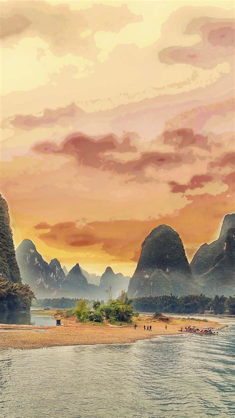 Li River China Wallpaper Backiee