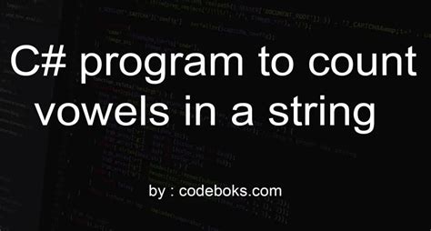 C Program To Count Vowels In A String