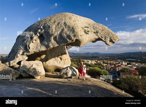 Mushroom Shaped Rock In Arzachena Sardinia Italy Europe Stock Photo