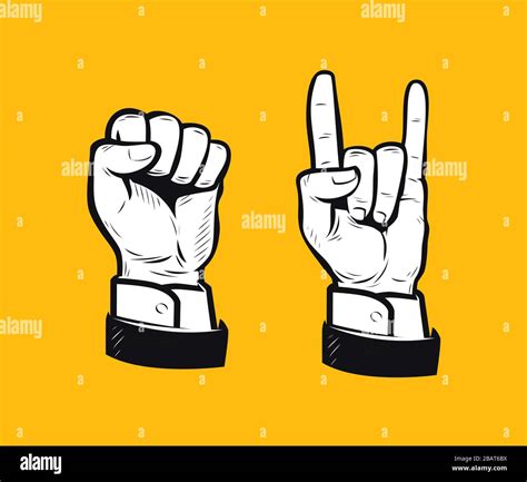 hand sign retro business vintage vector illustration stock vector image and art alamy