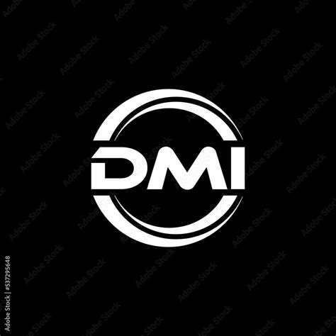 Dmi Letter Logo Design With Black Background In Illustrator Vector