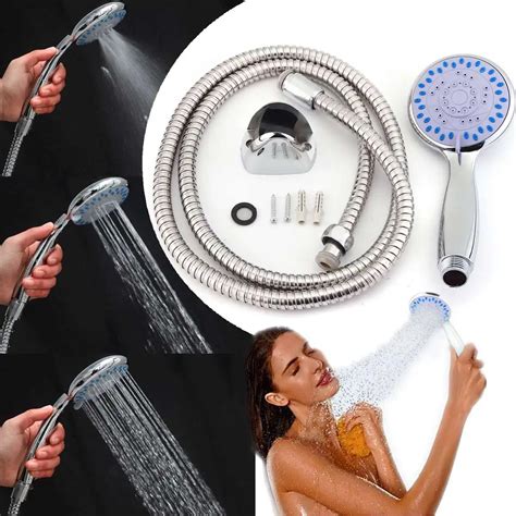 3 Mode Function Water Saving Shower Head Set Handheld Showerhead