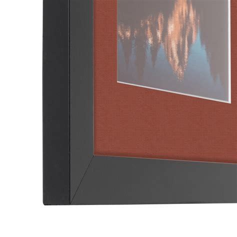 Arttoframes Matted 14x24 Black Picture Frame With 2 Double Mat 10x20