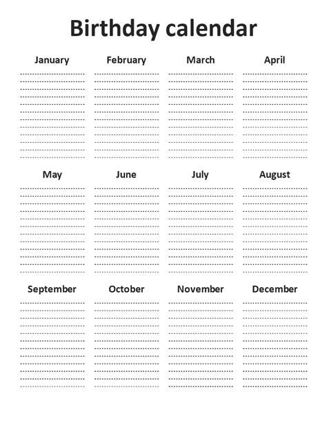 Printable Calendar Template List Template Templates Printable Free