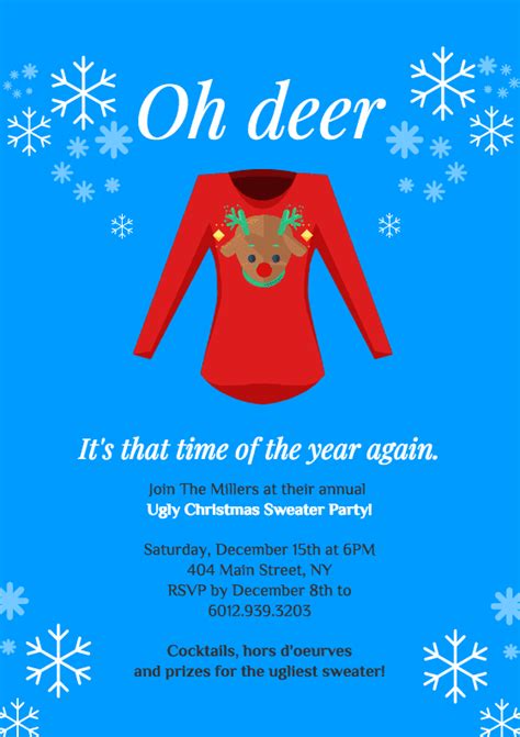 What to do with an ugly sweater for christmas? Ugly Sweater Christmas Party Invitation