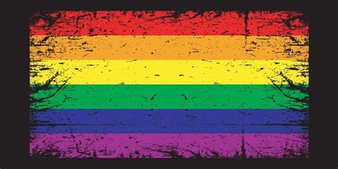 Pride Flag Old Grunge Pride Flag Vector Rainbow Flag Lgbt Pride Flag
