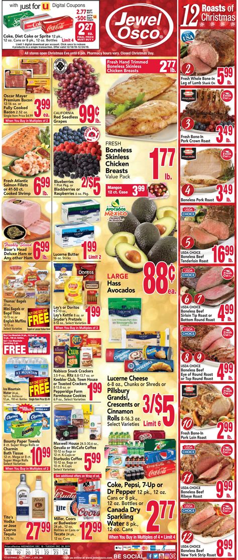 Jewel Osco - Holidays Ad 2019 Current weekly ad 12/18 - 12/24/2019