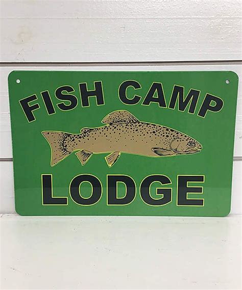 Green Fish Camp Lodge Sign Fish Camp Lodge Signs Lodge