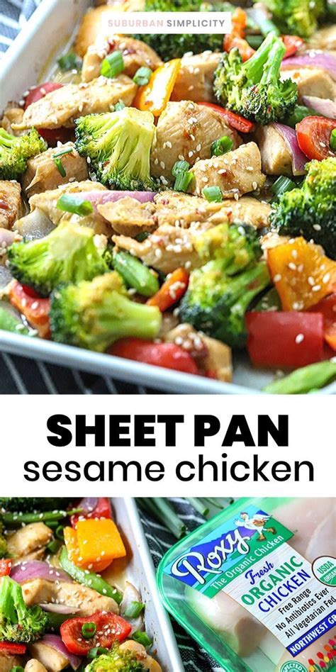 This recipe is a complete dinner made in just one pan! Easy Sheet Pan Sesame Chicken and Veggies | Recipe ...