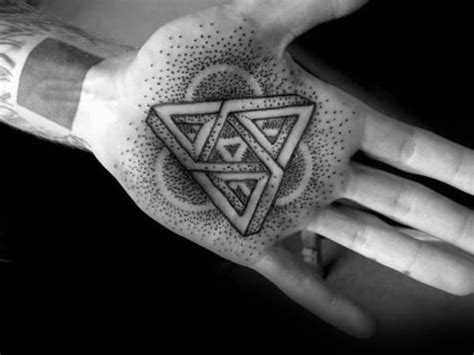 40 Geometric Hand Tattoos For Men - Pattern Design Ideas