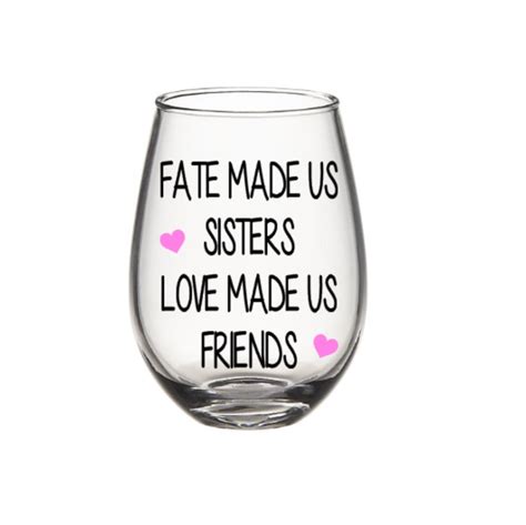 Sister Wine Glass Sister T T For Sister Sisters Wine Etsy