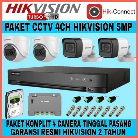 PAKET CCTV HIKVISION 5MP 4CAMERA General CCTV