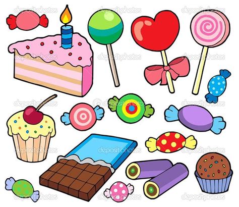 Cakes And Candies Clip Art Dibujos Dibujos Dulces Y Illustration