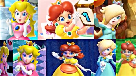 Mario Party Superstars Every Peach Daisy And Rosalina Animations Youtube