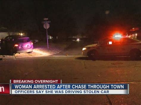 Woman Arrested After Chase In Stolen Vehicle
