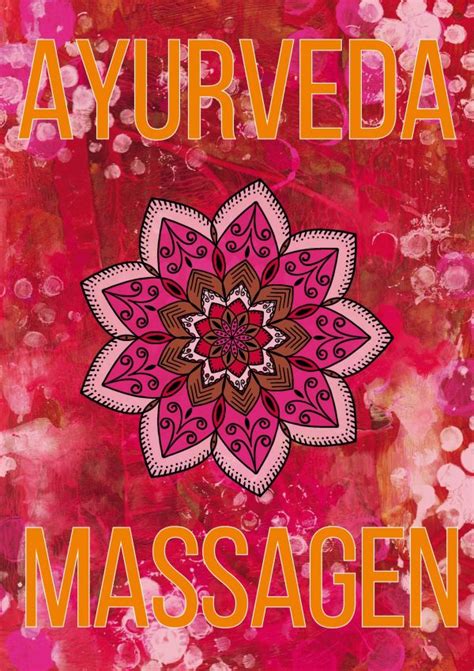Plakat Ayurveda Massagen Din A1 Massage Wellness