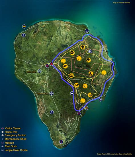 Camp Cretaceous Isla Nublar Map
