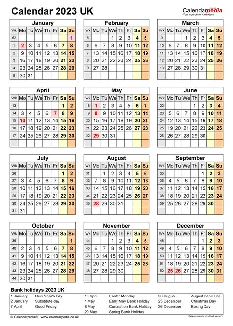 2023 Calendar With Week Numbers