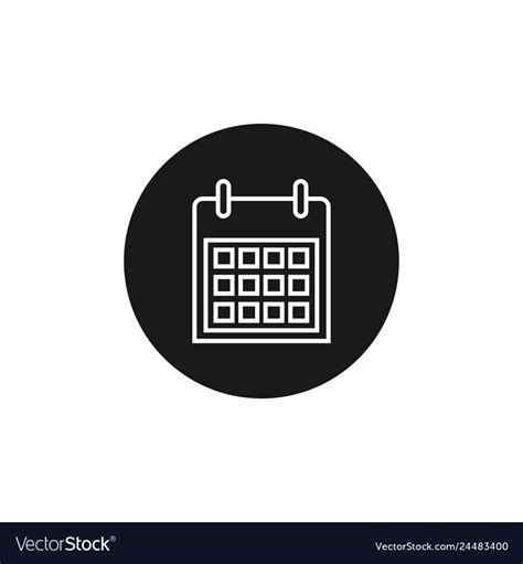 Calendar Line Icon Outline Royalty Free Vector Image