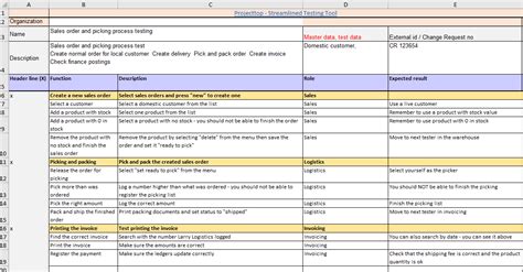 Excel Test Case Template