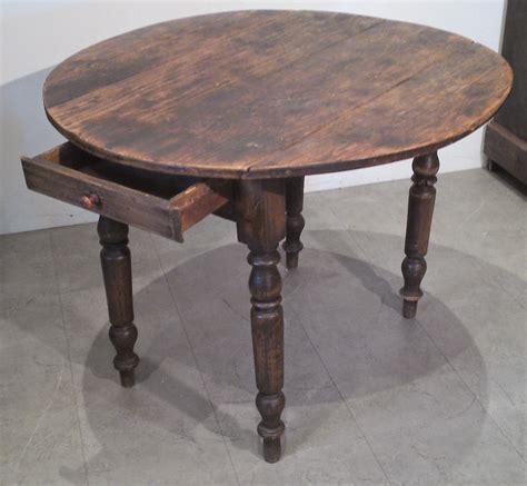 www.didoulabrocante.fr: ancienne table ronde bois a rabats ...