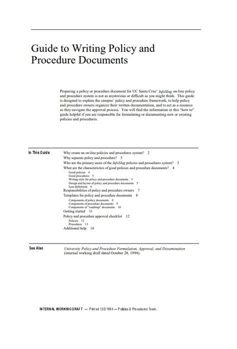 Administrative Procedures Manual Template