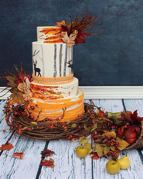 Fall Wedding Cakes That Wow Wedding Forward