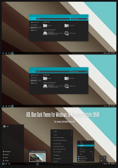 Adl Blue Dark Theme For Windows10 November Update 10586 Windows10