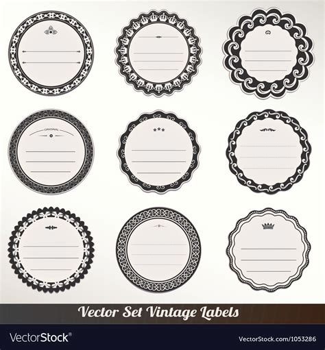 Frame Labels Set Ornamental Vintage Decorat Vector Image