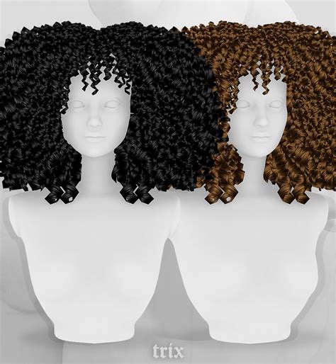 Trix Queen Hair Trix Sims Sims 4 Curly Hair Sims 4 Afro Hair