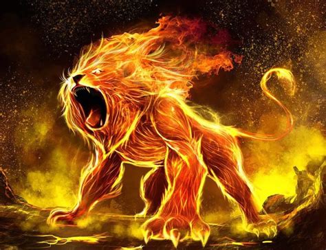 Lion Fiery Mane Vision Entheonation