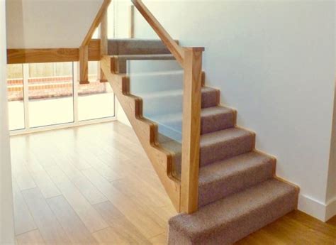 Oak Staircase Embedded Glass Edwards And Hampson