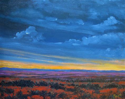 Southwestern Sunset Painting By Gene Foust