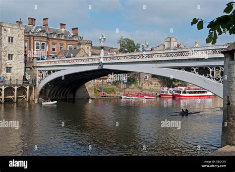 Lendal Bridge, York, UK with some rowers from a nearby rowing club Stock Photo: 58752974 - Alamy