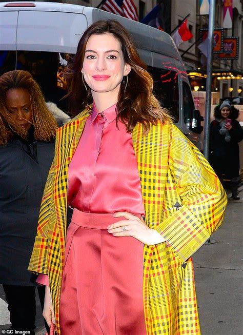 Bright Anne First Stepped Out In A Bold Pink Dress Layered Underneath