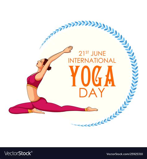 June Yoga Day June International Yoga Day Illustration With