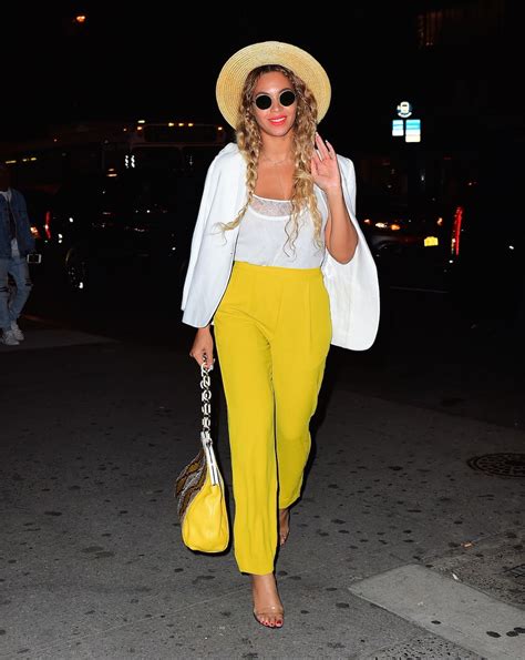 Celebritiesofcolor Beyonce Out In Nyc Yellow Dress Outfit Summer