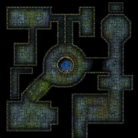 Clean Mossy Dungeon Map For Dnd Roll By Savingthrower On Deviantart