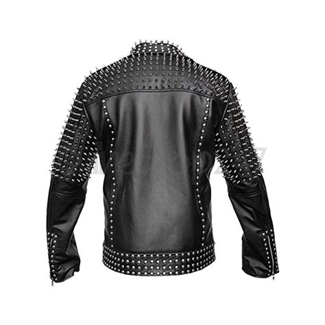 New Mens Unique Brando Full Heavy Metal Spiked Studded Belted Leather