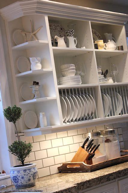 Taking out the top kitchen cabinets is a very popular this shelving can save you money, as compared to standard upper cabinets, says toombs. How To Make A Plate Rack With Dowels - WoodWorking ...