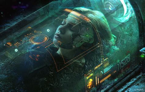 Wallpaper Girl Science Fiction Sci Fi Digital Art Artwork Concept