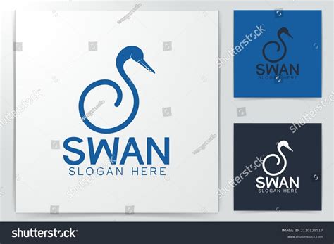 Letter S Swan Logo Designs Inspiration Stock Vector Royalty Free
