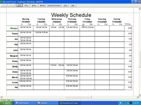 The purpose of the program is to plan schedule / monthly rota for a number of employees. شروحات مكتوبة برامج ومصورة بالفيديو | Weekly schedule ...