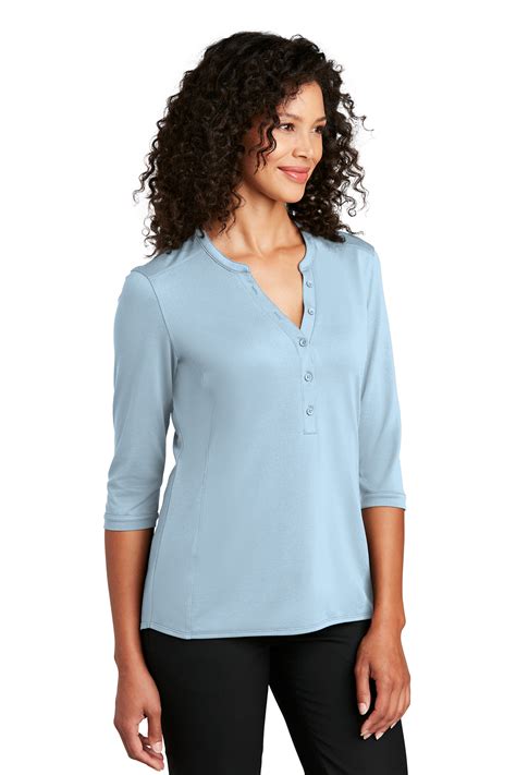 Port Authority Ladies Uv Choice Pique Henley Product Company Casuals